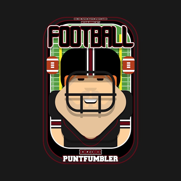 American Football Black and Maroon - Enzone Puntfumbler - Josh version by Boxedspapercrafts