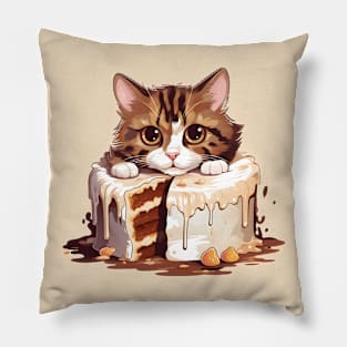 Birthday Cat Cake Pillow