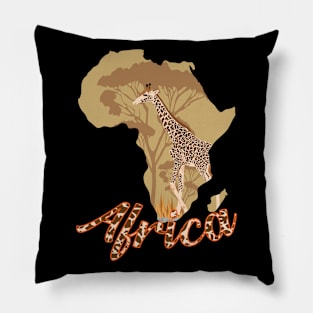 Giraffe auf dem Kontinent Afrika Pillow