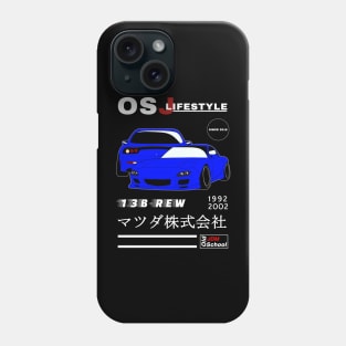 RX-7 (Blue) OSJ LifeStyle [Black Edition] Phone Case