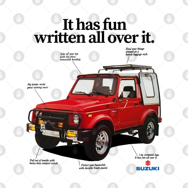 SUZUKI SAMURAI SJ 410 - advert by Throwback Motors