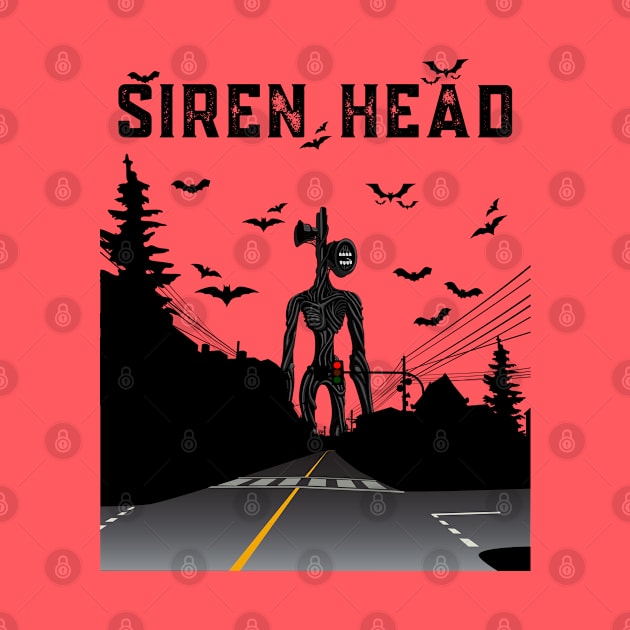 Siren Head Wandering the City by Souls.Print