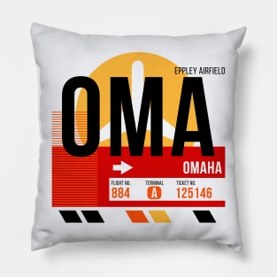 Omaha (OMA) Airport // Sunset Baggage Tag Pillow