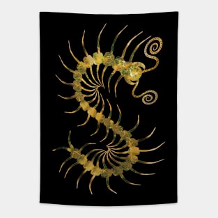 Electric Yellow Centipede Tapestry