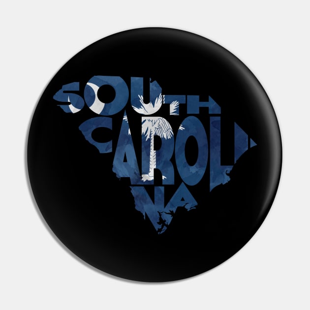 South Carolina Typo Map Pin by inspirowl