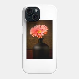 Pink Daisy In Black Vase Phone Case