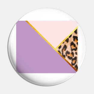 Abstract leopard print, color blocking purple Pin