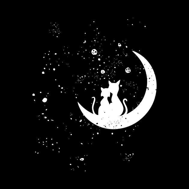 CAT MOON LOVE lovely pet design by Midoart