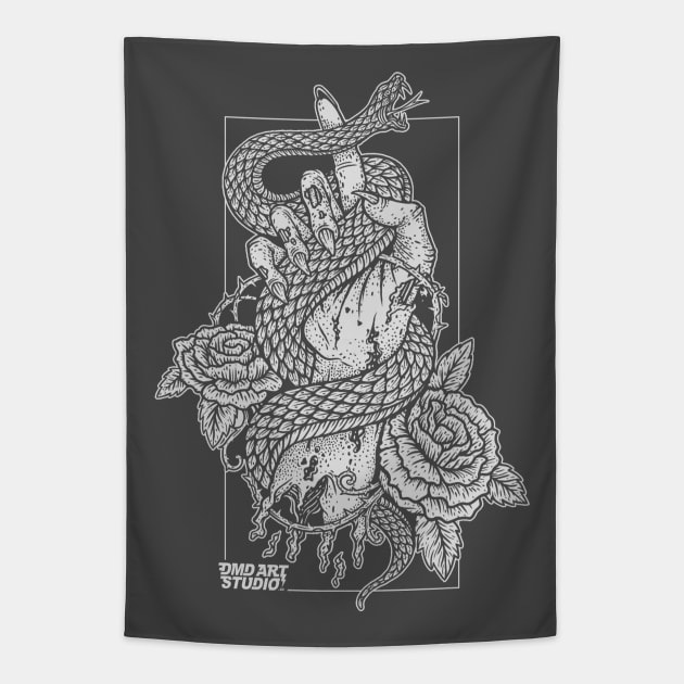 Snake Hand DMD Art Studio Merch Tapestry by DMD Art Studio