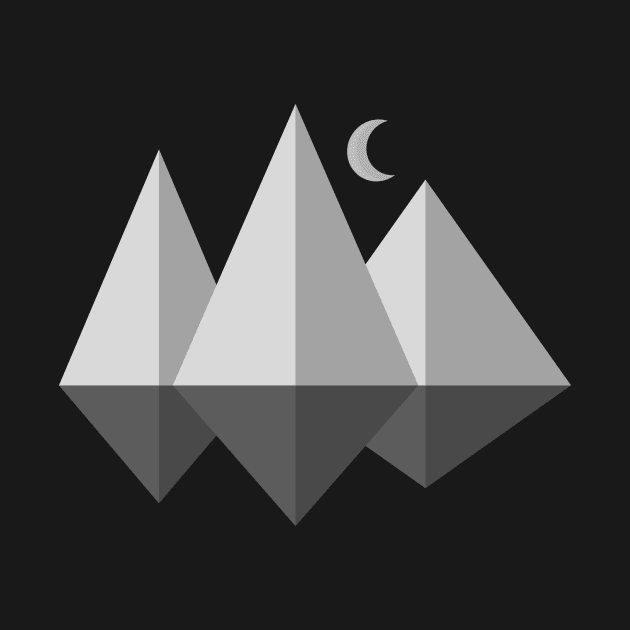 Mountains at Night by SplittyDev