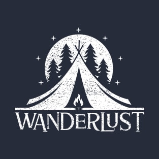 Wanderlust Vintage Distressed Forest Camping T-Shirt