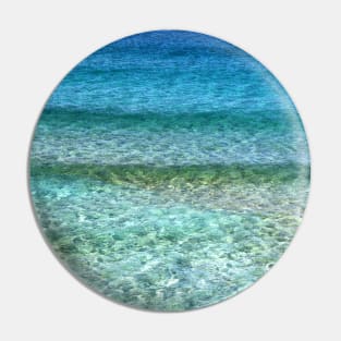 Beach Shoreline Abstract Pattern Design Pin