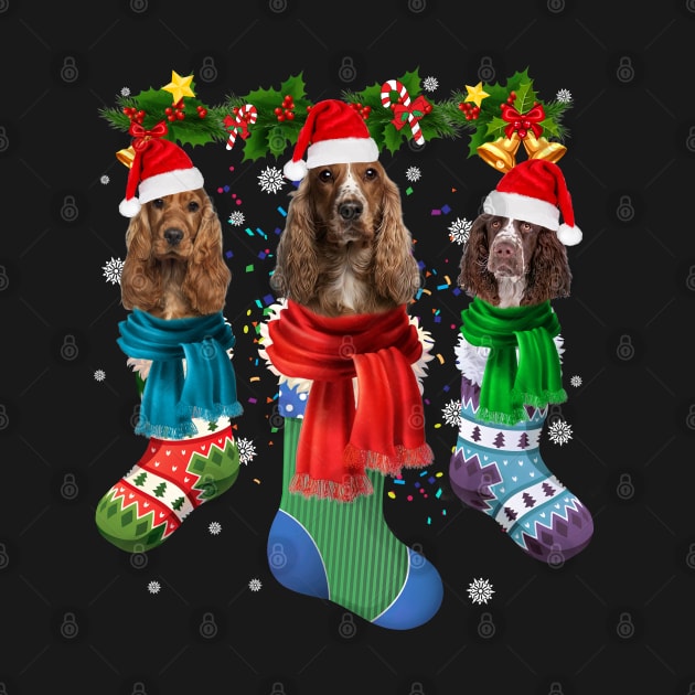 English Springer Spaniel Christmas Sock by xylalevans