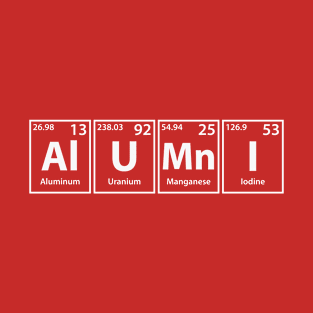 Alumni (Al-U-Mn-I) Periodic Elements Spelling T-Shirt