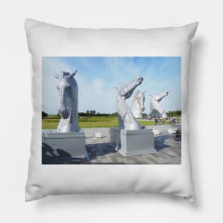 the Kelpies jigsaw puzzle , Helix park, Falkirk jigsaw Pillow