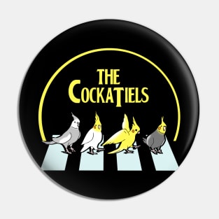 The Cockatiels Doodle Parody Pin