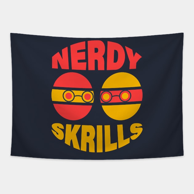 KITE Yellow & Red Nerdy Skrills Printed Tapestry by kitebrand