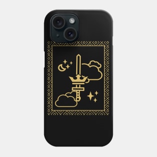 Tarot Card - Ace of Swords - Gold Phone Case