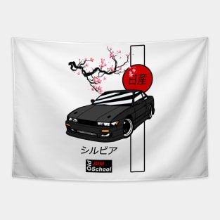 JDM Silvia S13 Black Red Sun Edition Tapestry