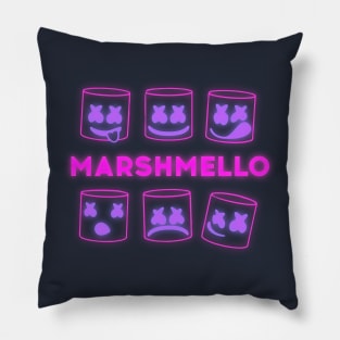 Marshmello Neon Smile / Synthwave Dream Pillow