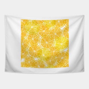 Orange transparent slices. Summer tropical translucent citrus fruits. Tapestry