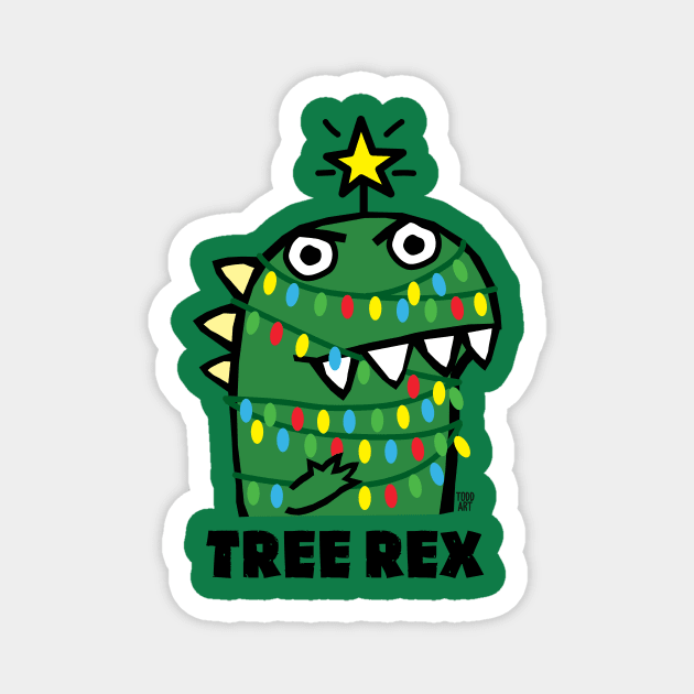 TREE REX Magnet by toddgoldmanart