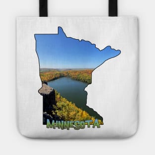 Minnesota State Outline (Bean Lake near Silver Bay, MN) Tote