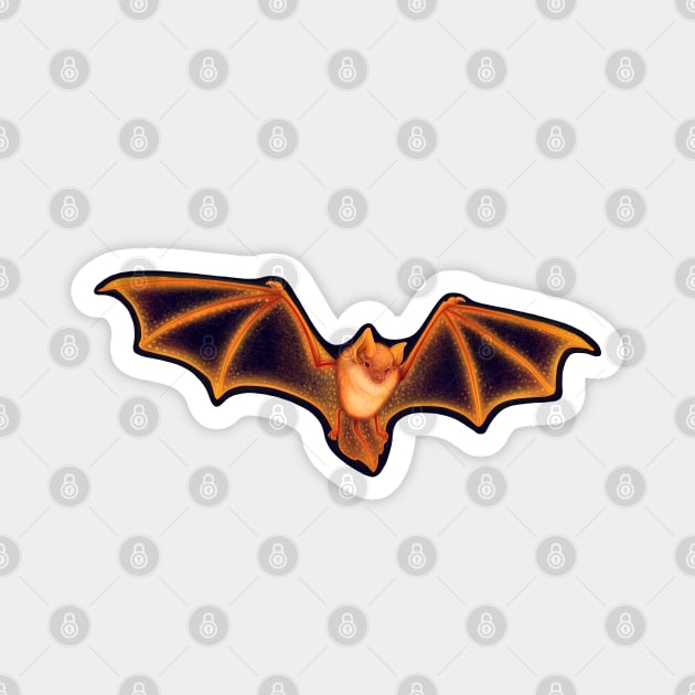 Painted Bat Magnet by DoomedDreamer