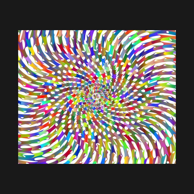 Vibrating Optical Illusion Rainbow Spiral by JENNEFTRUST