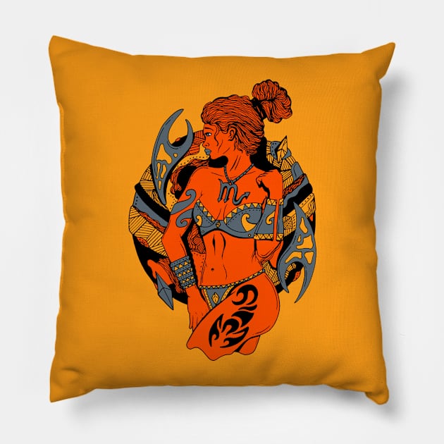 Orangrey Scorpio Beauty Pillow by kenallouis