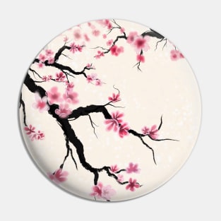 Pretty sumi-e cherry blossoms / sakura Pin