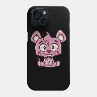 Pink Pixel Bear - low-bit graphics - gift idea Phone Case