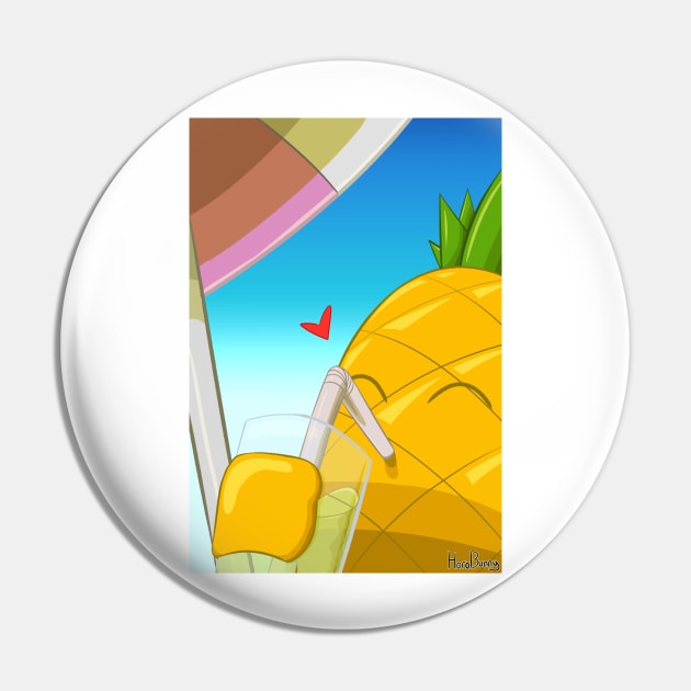 Pineapple Drinking Pin by HoroBunny