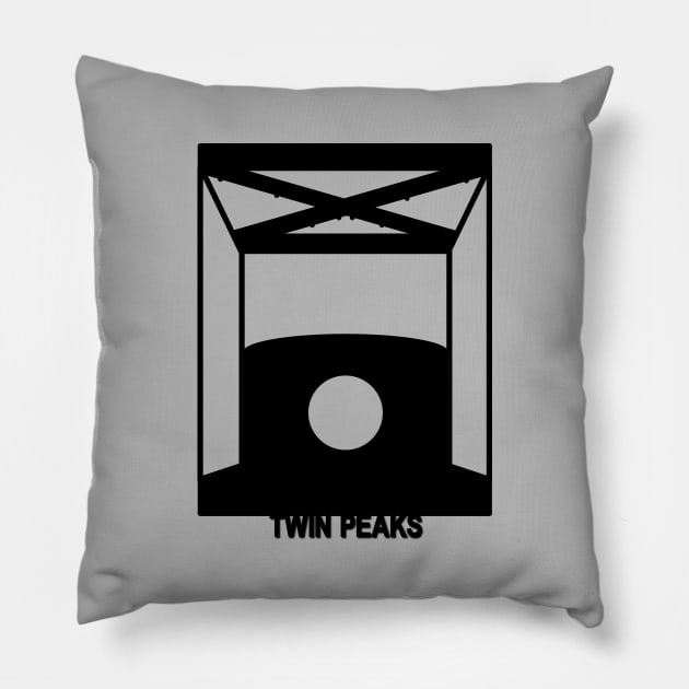 Glass Box 2 (Twin Peaks) Pillow by NoirPineapple