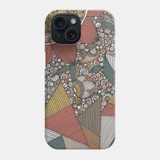 Triangles and Flowers Phone Case