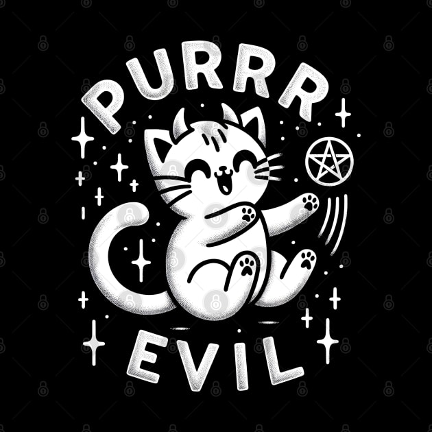 Pure Evil Satanic Cat by Tshirt Samurai