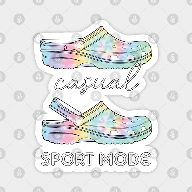 Tie Dye Crocs Casual Sport Mode Funny Magnet by figandlilyco