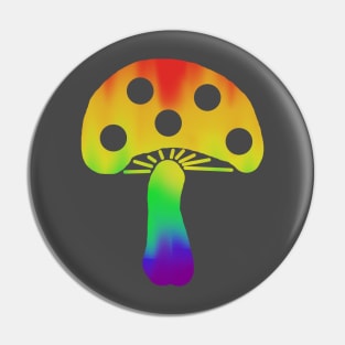 Rainbow Mushroom Pin