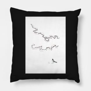 Willy Wagtail hop map Pillow