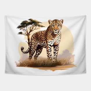 African Leopard Tapestry