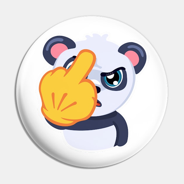 Panda middle finger Pin by ManimeXP