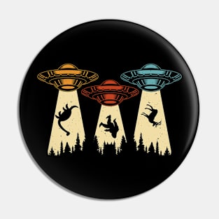 Alien Ufo abduction camping Pin