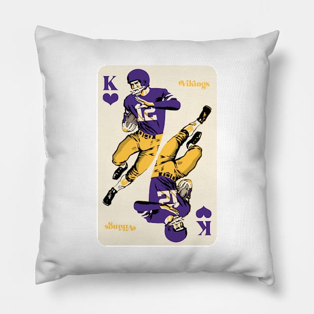 Minnesota Vikings King of Hearts Pillow by Rad Love