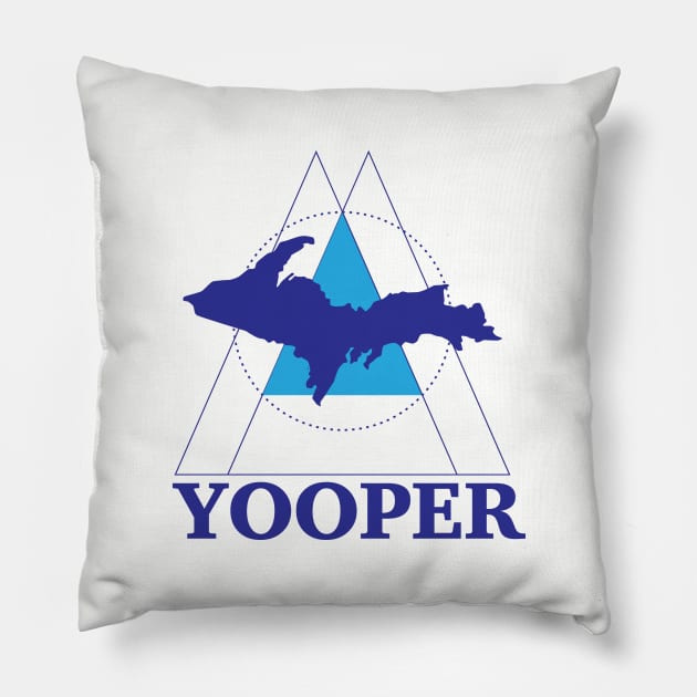 UP Yooper Upper Peninsula of Michigan Pillow by DoctorWatsonDesigns