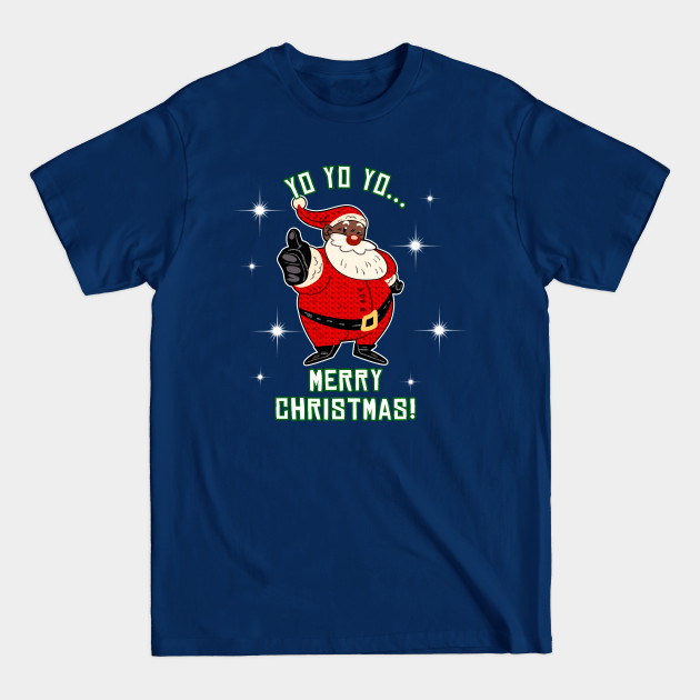 Jolly Black Santa Claus Shirt Fun African American Christmas - Black Santa - T-Shirt