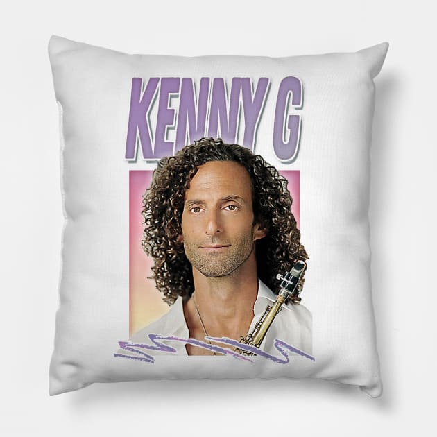 Kenny G / 90s Aesthetic Fan Art Design Pillow by DankFutura