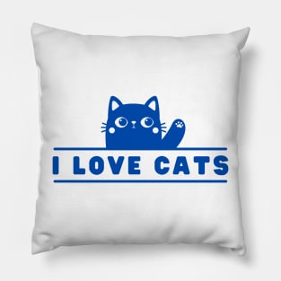 I Love Cats Pillow