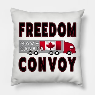 FREEDOM CONVOY TO OTTAWA CANADA JANUARY 29 2022 BLACK LETTERS Pillow