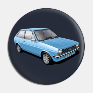 Ford Fiesta Mk 1 in cosmos blue Pin