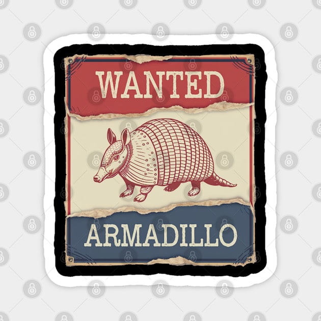 Armadillo Lovers, Cute Armadillos with Their Natural Armor and Desert Habitat Magnet by Pixel Threads 